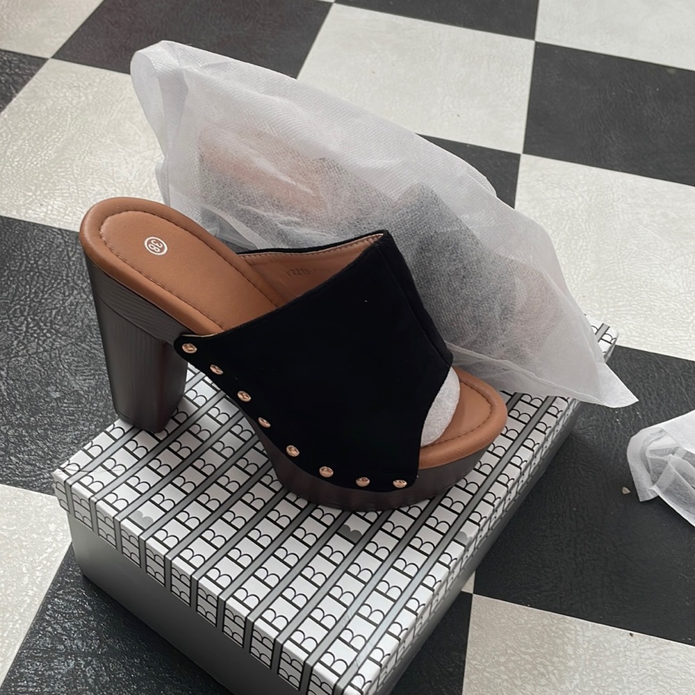 High heel open toe mules buy NewBella size 8 brand New